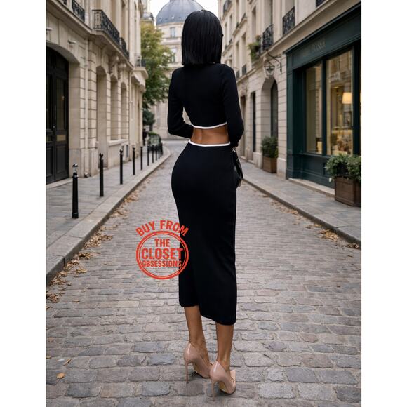 RARE!!! MANGO Contrast Piping Knit Dress NWT - Picture 5 of 16